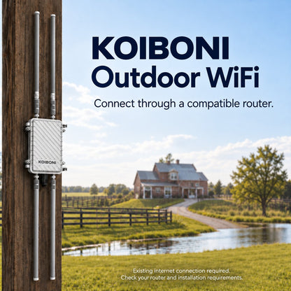KOIBONI Outdoor WiFi extender connected through a compatible router