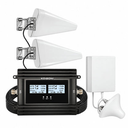 KOIBONI Pro Dual booster kit with two outdoor antennas and two indoor antennas
